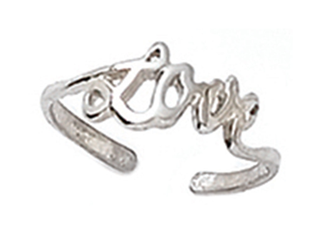Finejewelers Sterling Silver Love Toe Ring