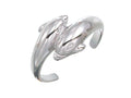 Finejewelers Sterling Silver Rhodium Finish Double Dolphin Toe Ring