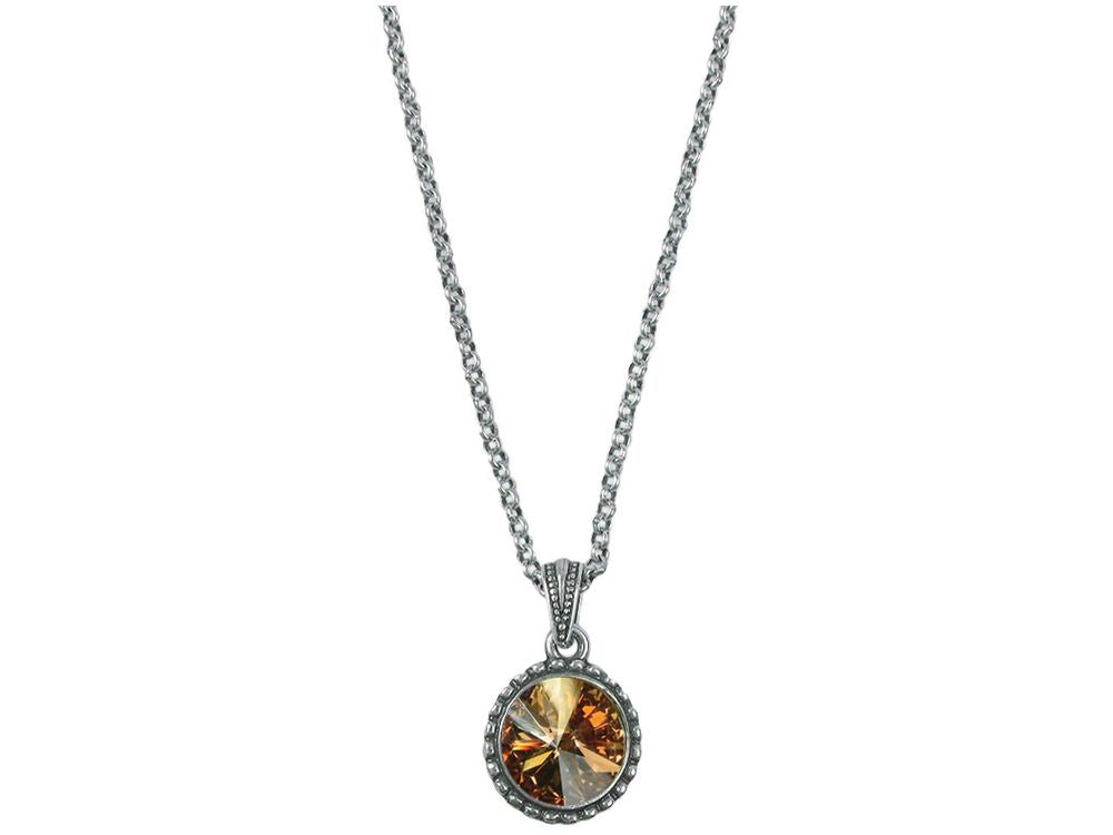 Wind And Fire November Birth Month Necklace