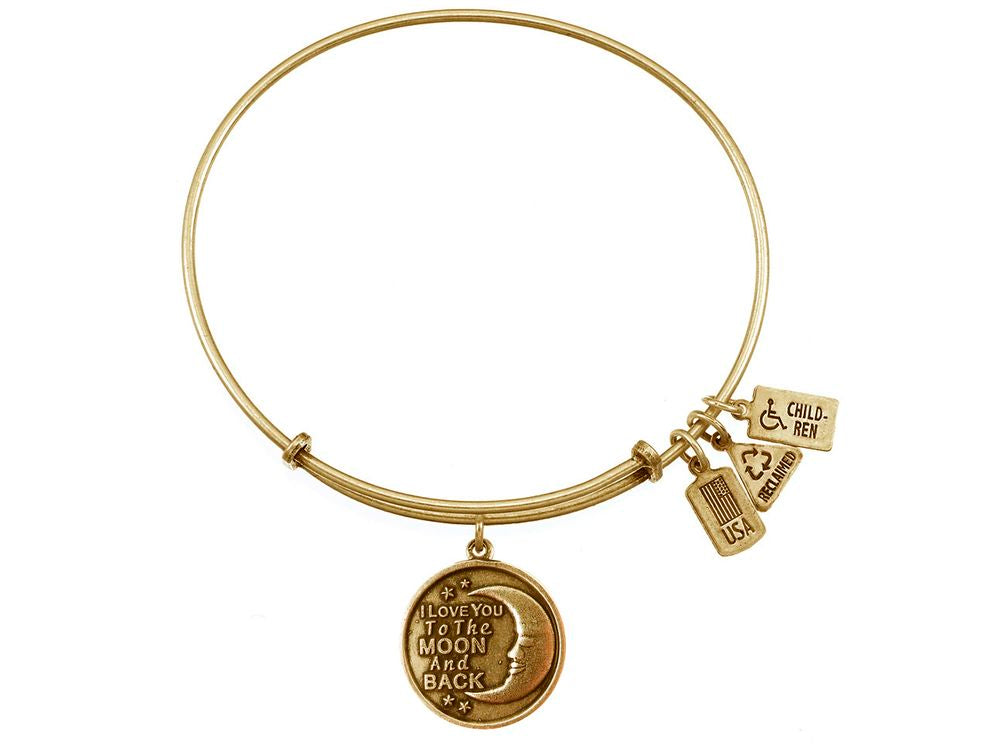 Wind And Fire Expandable Bangle I Love You To The Moon And Back
