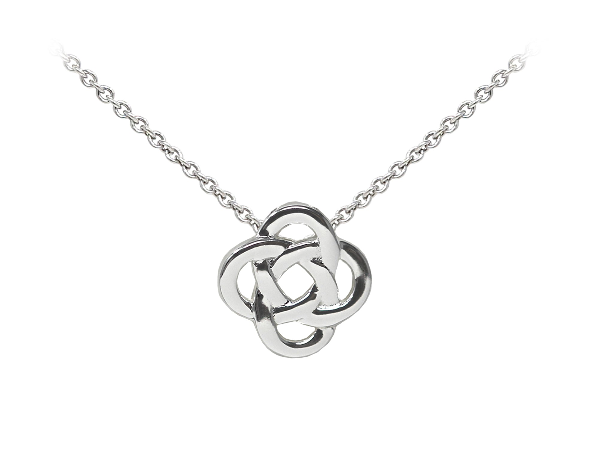 Wind And Fire Celtic Knot Dainty Pendant Necklace With 18 Inch Adjustable Chain