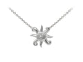 Wind And Fire Sun With Face Dainty Pendant Necklace With 18 Inch Adjustable Chain