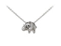 Wind And Fire Elephant Dainty Pendant Necklace With 18 Inch Adjustable Chain