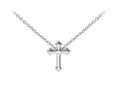 Wind And Fire Fancy Cross Dainty Pendant Necklace With 18 Inch Adjustable Chain