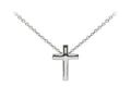 Wind And Fire Cross Dainty Pendant Necklace With 18 Inch Adjustable Chain