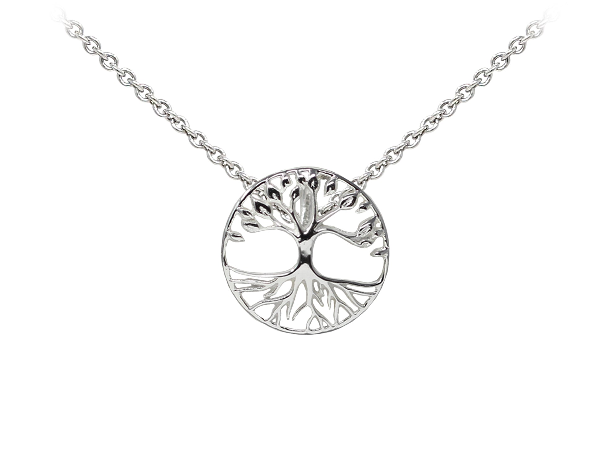 Wind And Fire Tree Of Life Dainty Pendant Necklace With 18 Inch Adjustable Chain