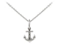 Wind And Fire Anchor Dainty Pendant Necklace With 18 Inch Adjustable Chain