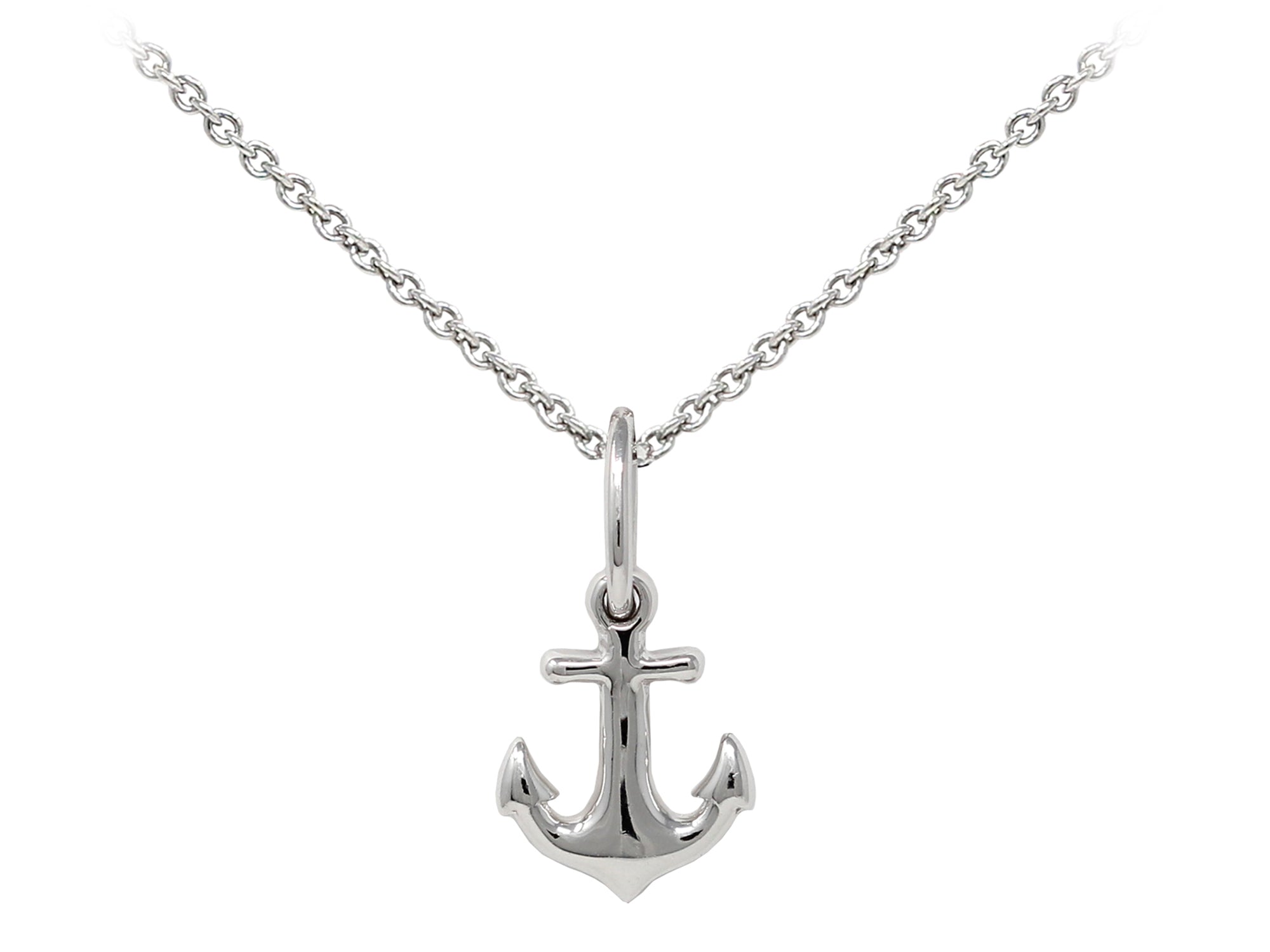 Wind And Fire Anchor Dainty Pendant Necklace With 18 Inch Adjustable Chain