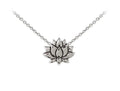 Wind And Fire Lotus Flower Dainty Pendant Necklace With 18 Inch Adjustable Chain