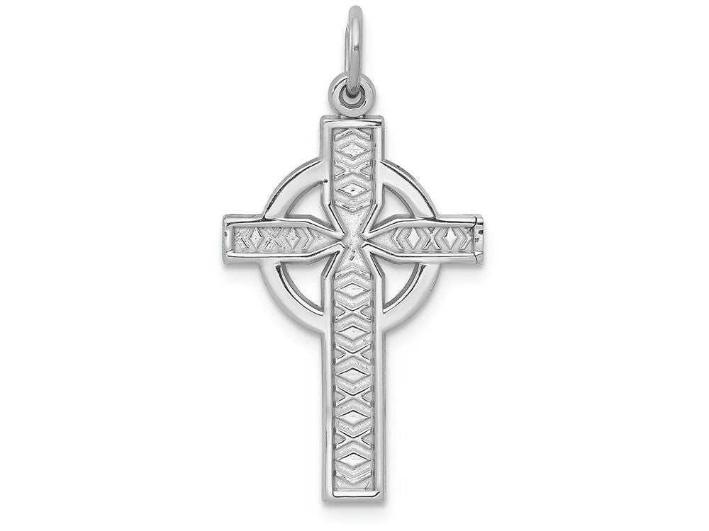 FJC Finejewelers 14k White Gold Celtic Cross Charm