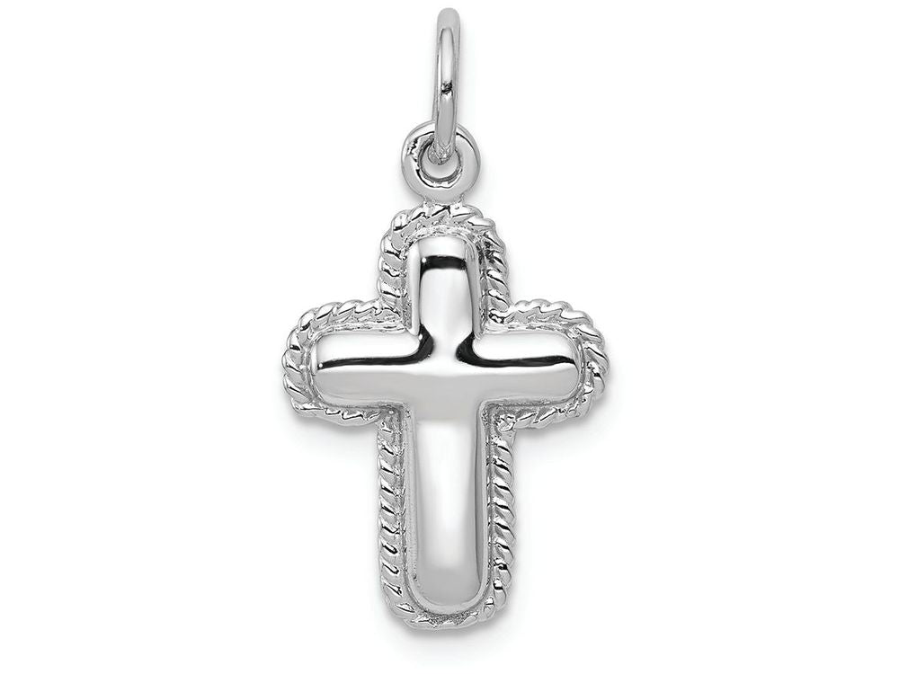 FJC Finejewelers 14k White Gold Polished Cross Charm