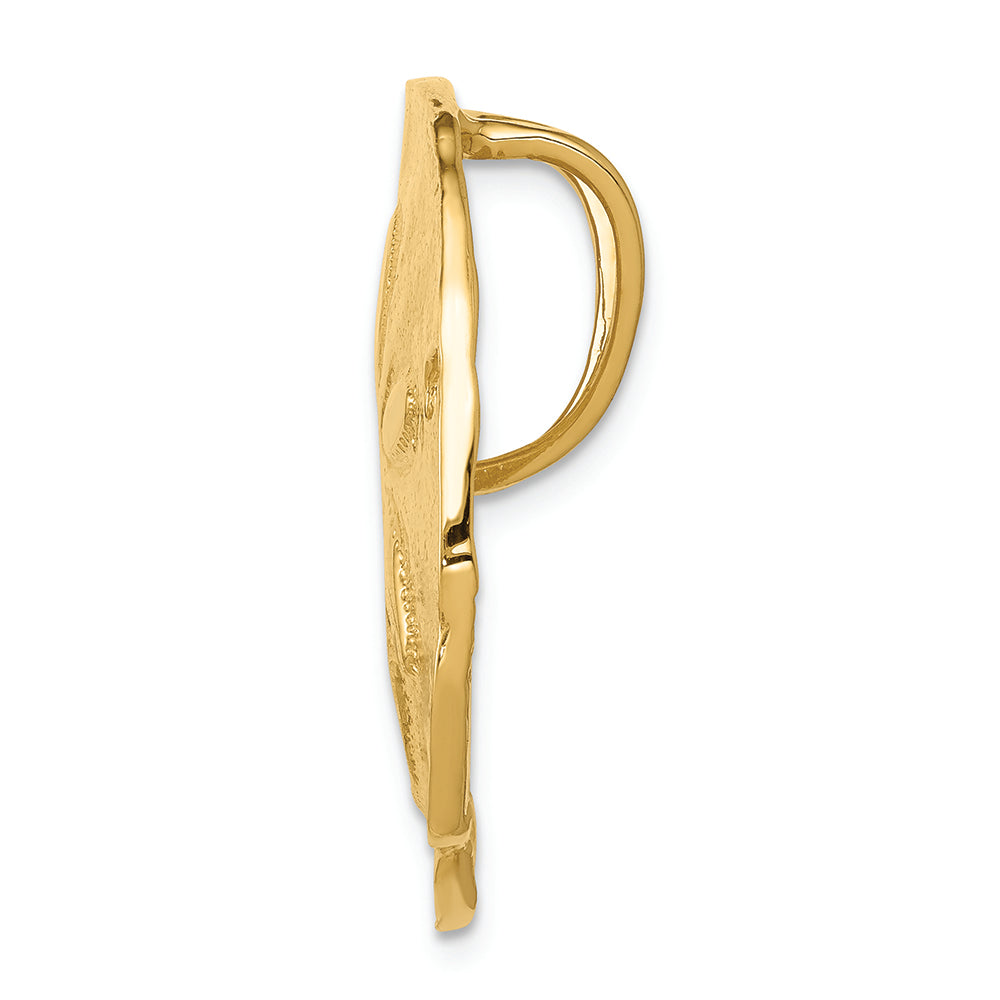 FJC Finejewelers 14k Yellow Gold Polished Fits Up To 8mm On Both Small Sand Dollar Slide Charm