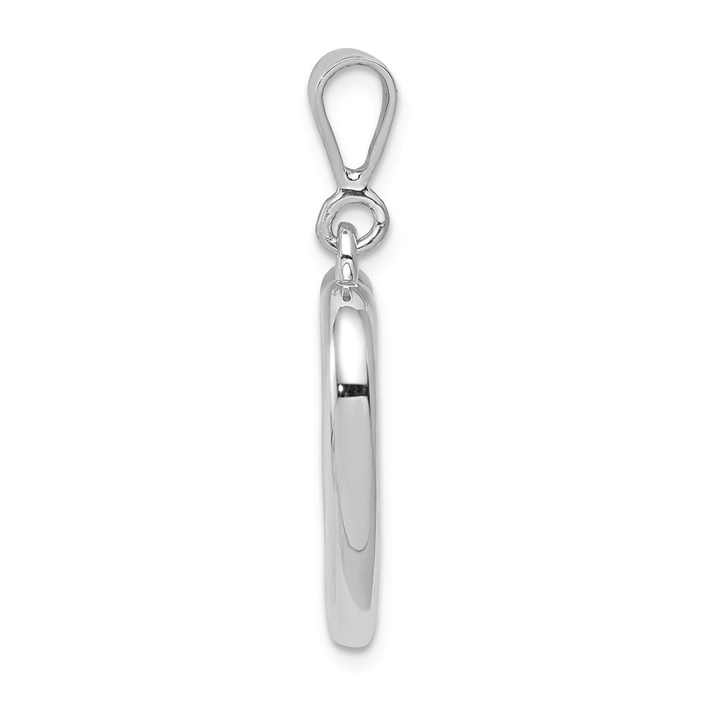 FJC Finejewelers 14k White Gold Solid Polished Heart Charm