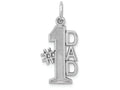 FJC Finejewelers 14k White Gold Polished #1 Dad Charm