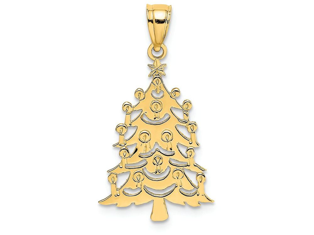 FJC Finejewelers 14k Yellow Gold Polished Christmas Tree Charm