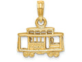 FJC Finejewelers 14k Yellow Gold Solid Polished 3d Trolley Car Charm