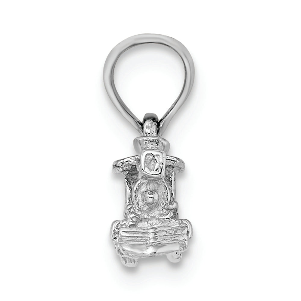 FJC Finejewelers 14k White Gold White 3d Miniature Train Charm