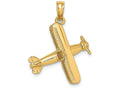FJC Finejewelers 14k Yellow Gold 3d Bi-plane Charm