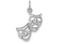 FJC Finejewelers 14k White Gold Polished Open-backed Comedytragedy Charm