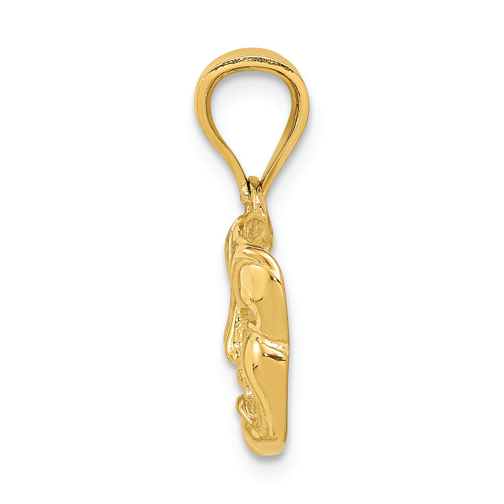 FJC Finejewelers 14k Yellow Gold Polished Open-backed Comedytragedy Charm