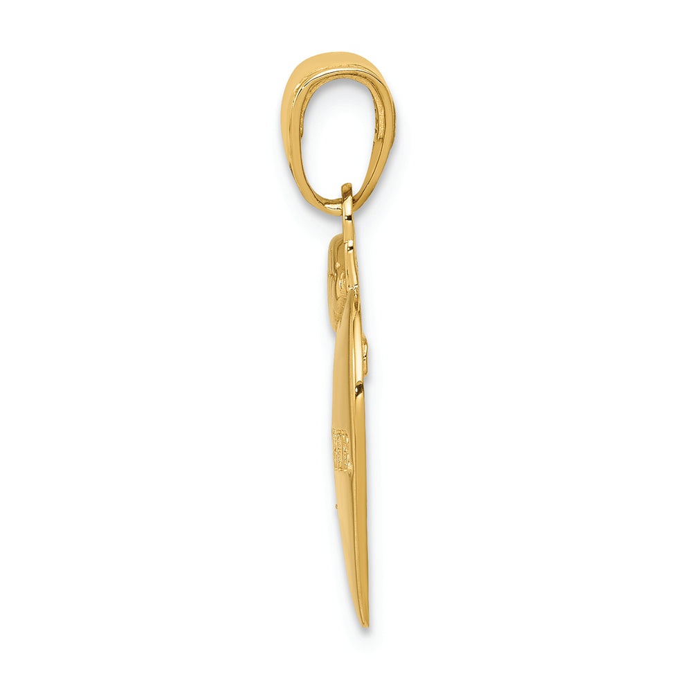 FJC Finejewelers 14k Yellow Gold #1 Teacher Apple Charm
