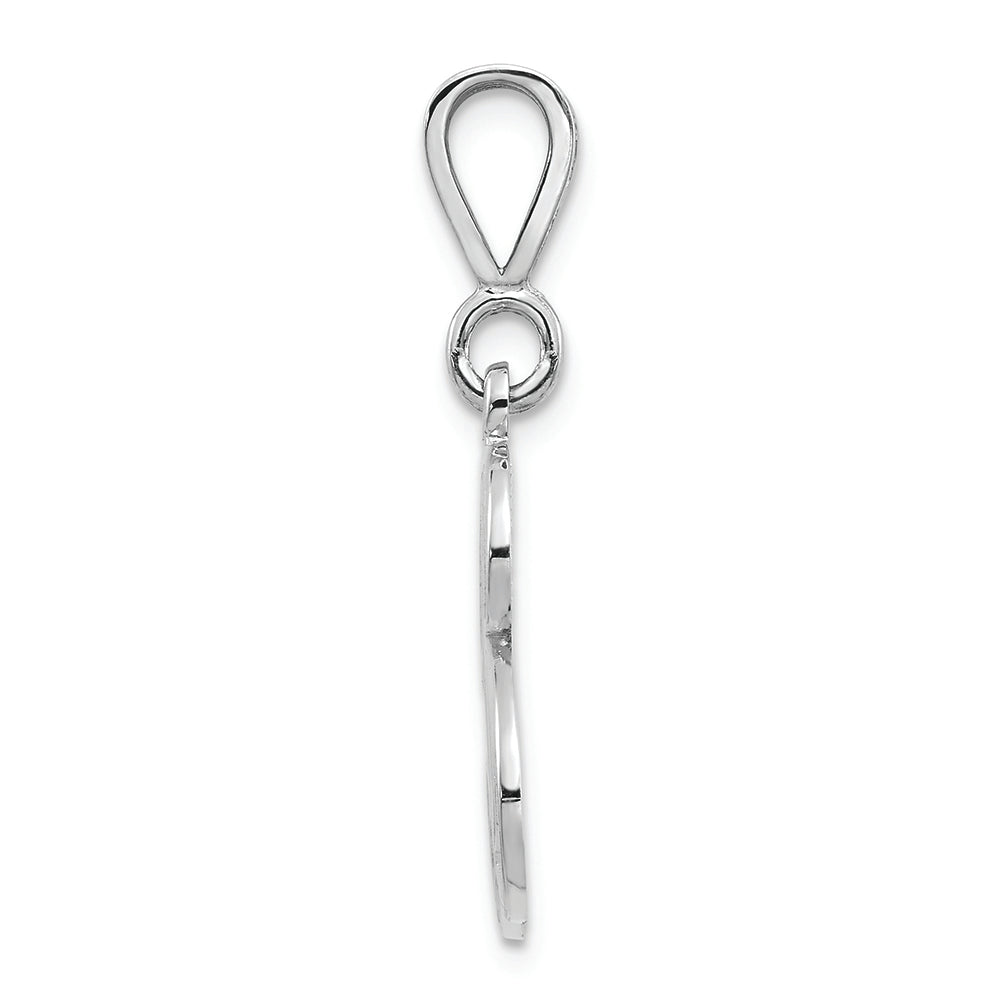FJC Finejewelers 14k White Gold Solid Polished Filigree Initial B Charm
