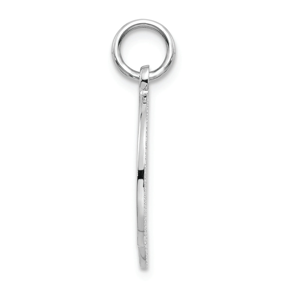 FJC Finejewelers 14k White Gold Solid Polished Filigree Initial D Charm