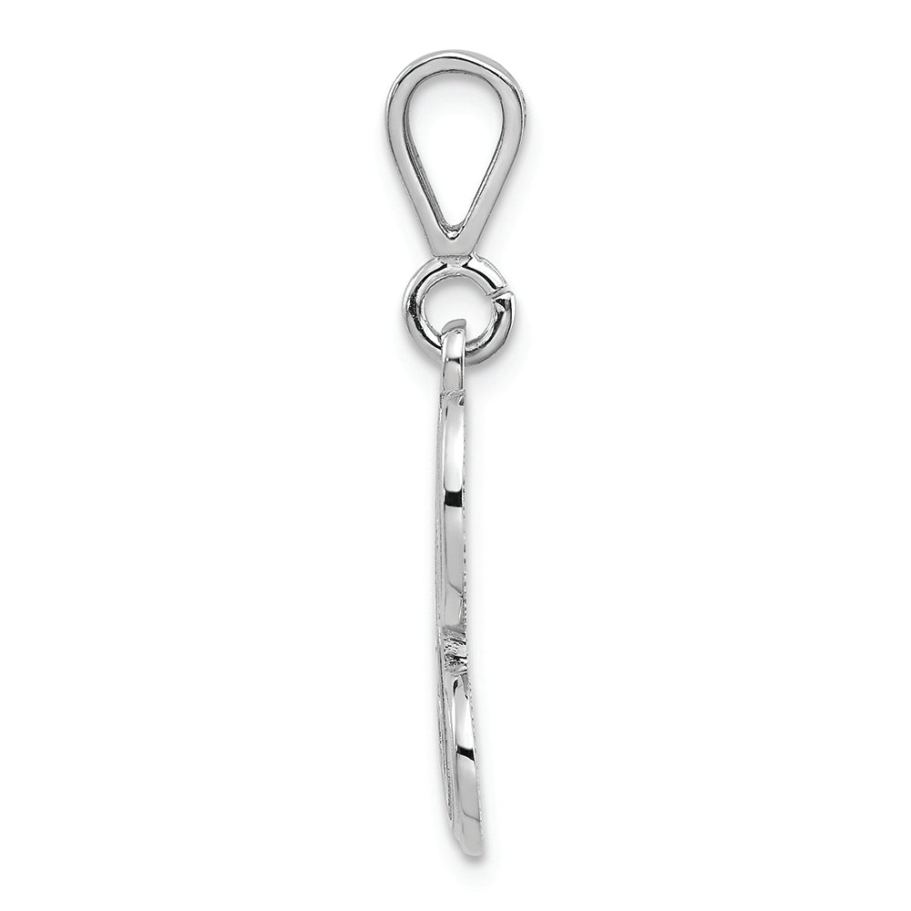 FJC Finejewelers 14k White Gold Solid Polished Filigree Initial H Charm