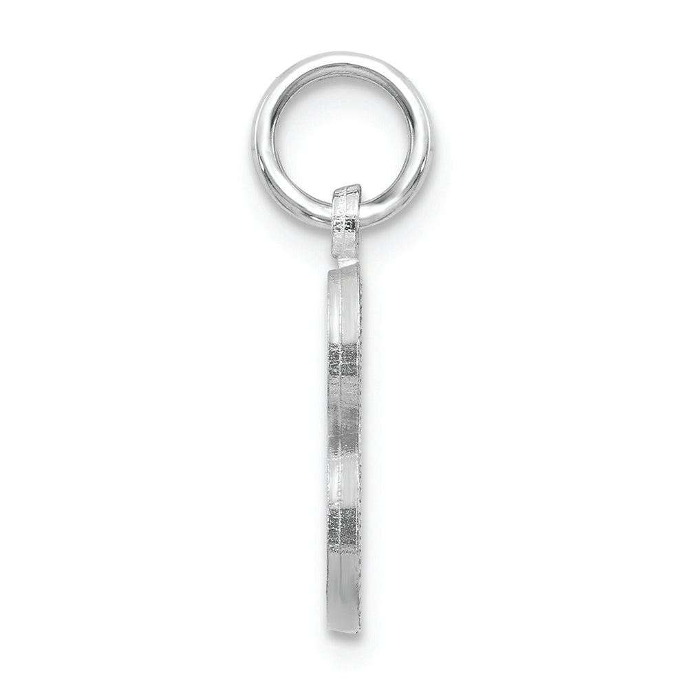 FJC Finejewelers 14k White Gold Satin Solid Bright-cut Initial B Charm