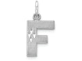 FJC Finejewelers 14k White Gold Solid Satin Bright-cut Initial F Charm