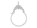 FJC Finejewelers 14k White Gold Bow In Heart Charm Holder