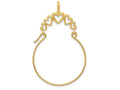 FJC Finejewelers 14k Yellow Gold Polished 5-heart Charm Holder