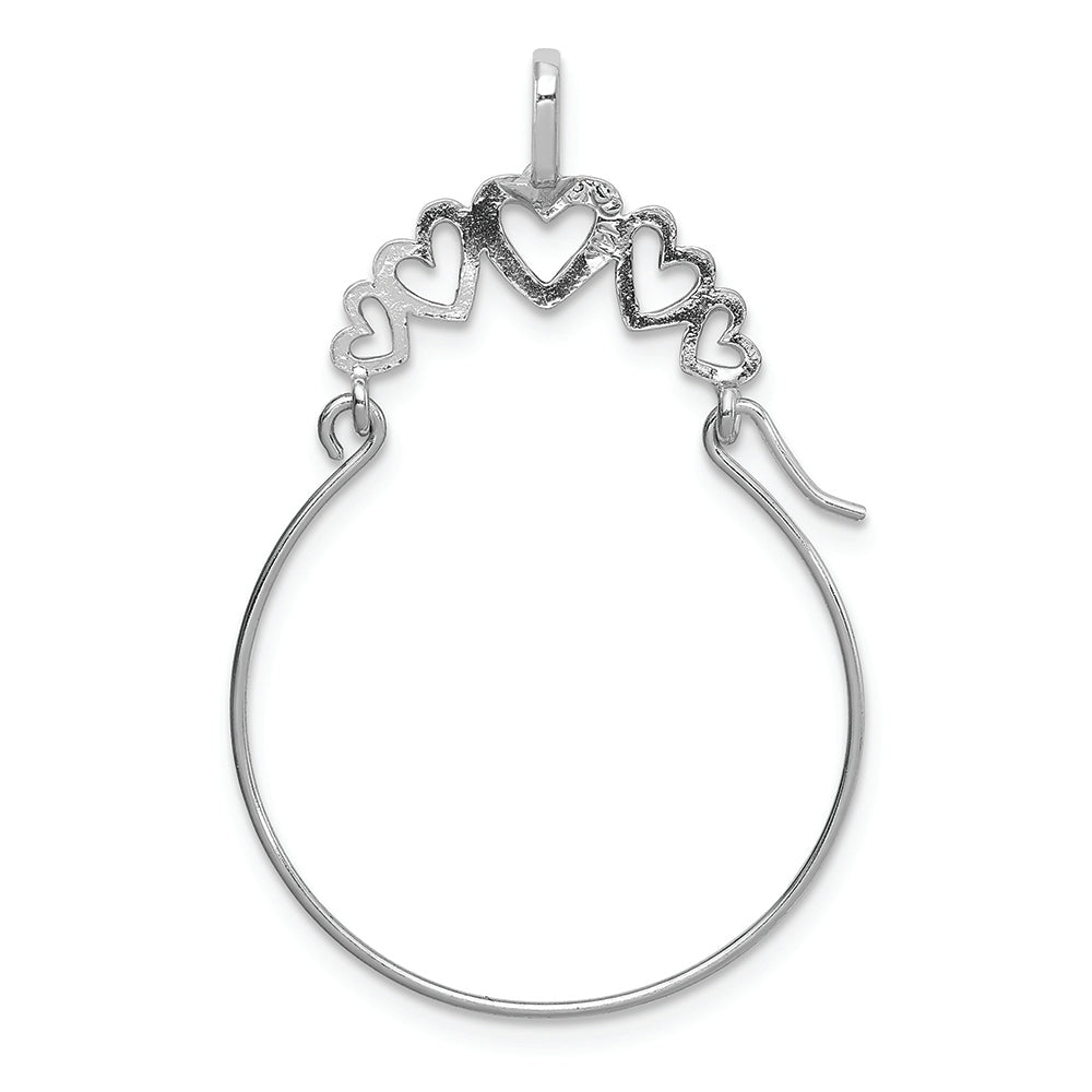 FJC Finejewelers 14k White Gold Five Hearts Charm Holdercut-out
