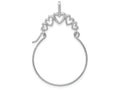FJC Finejewelers 14k White Gold Five Hearts Charm Holdercut-out