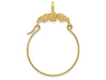 FJC Finejewelers 14k Yellow Gold Polished Floral Charm Holder