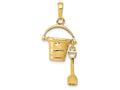 FJC Finejewelers 14k Yellow Gold Polished 3d Moveable Pail Shovel Charm