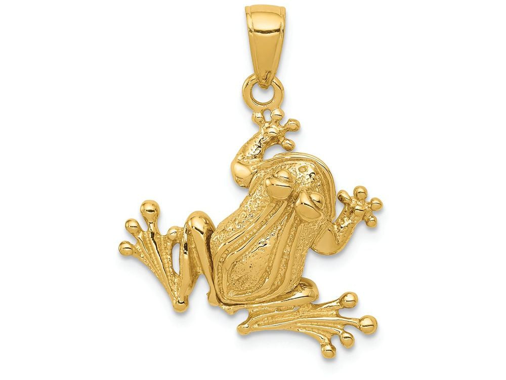 FJC Finejewelers 14k Yellow Gold Solid Polished 3d Moveable Frog Charm