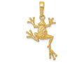 FJC Finejewelers 14k Yellow Gold Solid Polished Open-backed Frog Charm