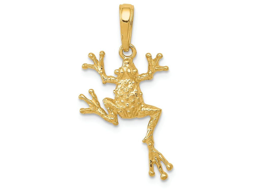 FJC Finejewelers 14k Yellow Gold Solid Polished Open-backed Frog Charm