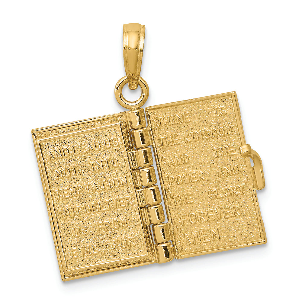 FJC Finejewelers 14k Yellow Gold Lords Prayer Bible Charm