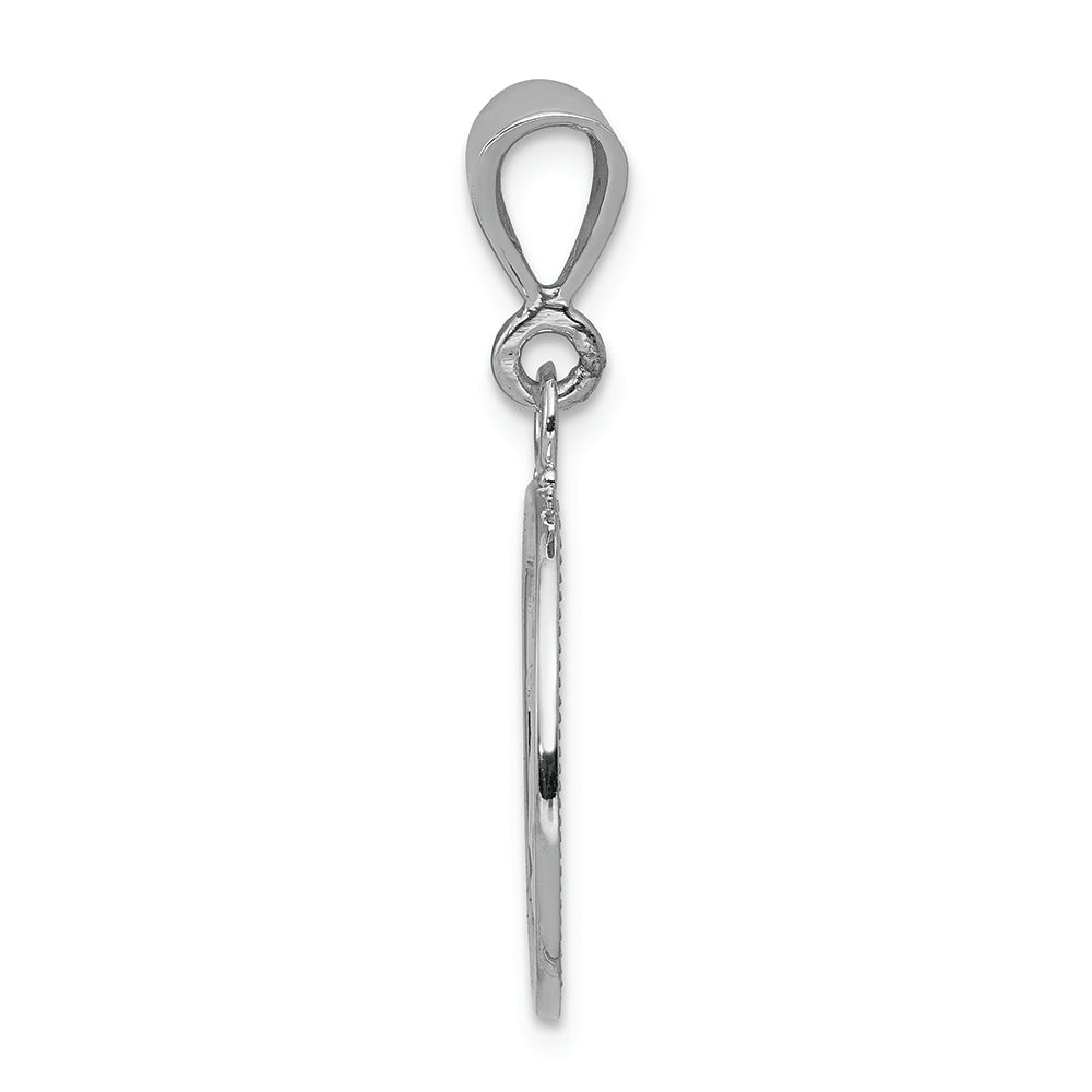 FJC Finejewelers 14k White Gold Polished Satin Angel Charm