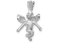FJC Finejewelers 14k White Gold Satin Angel Charm