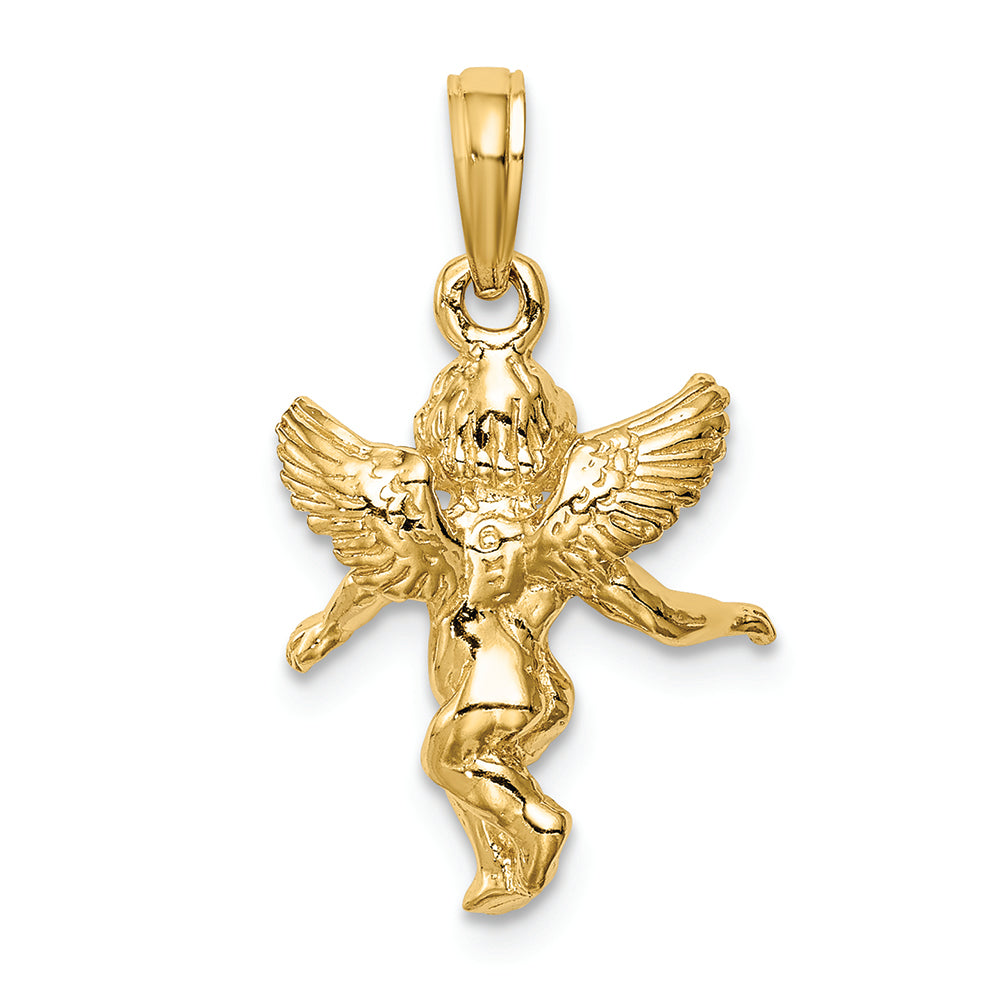 FJC Finejewelers 14k Yellow Gold Polished Solid Angel Charm