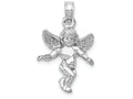 FJC Finejewelers 14k White Gold 3d Guardian Angel Charm