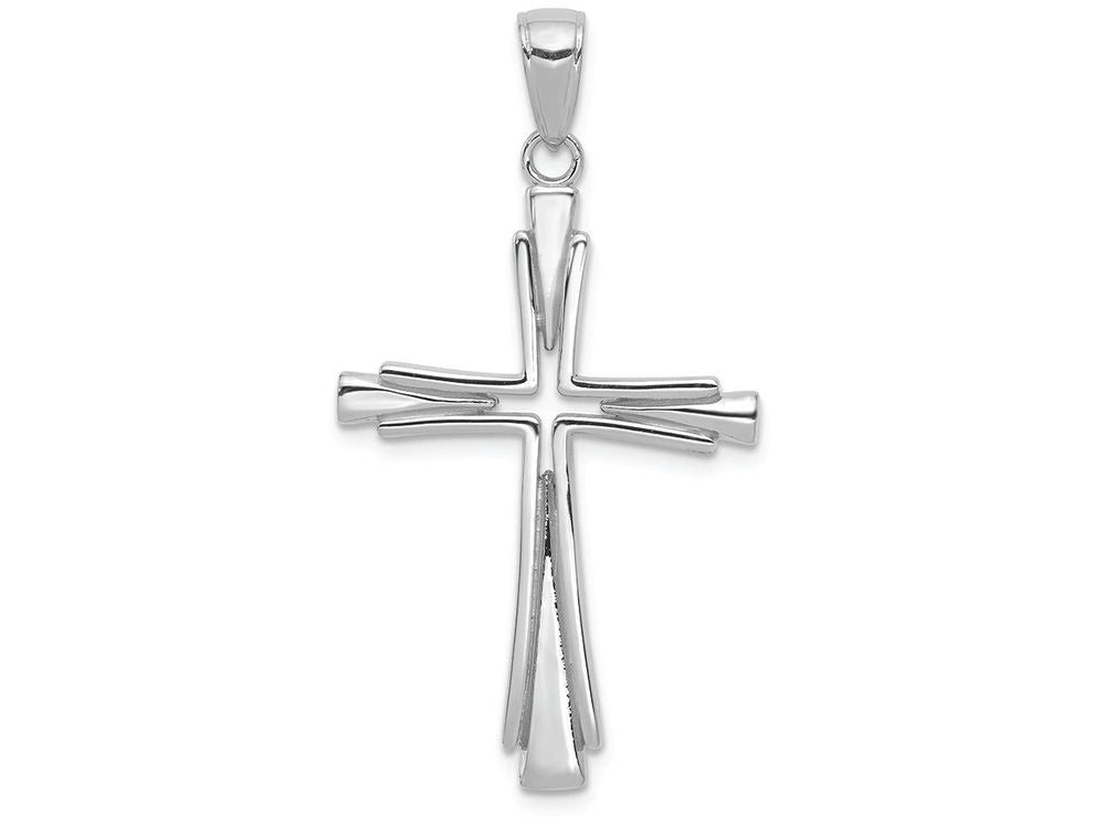 FJC Finejewelers 14k White Gold Polished Solid Cross Charm