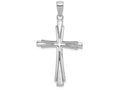 FJC Finejewelers 14k White Gold Polished Solid Cross Charm