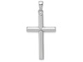 FJC Finejewelers 14k White Gold Stick Style Cross with Beveled Front Charm