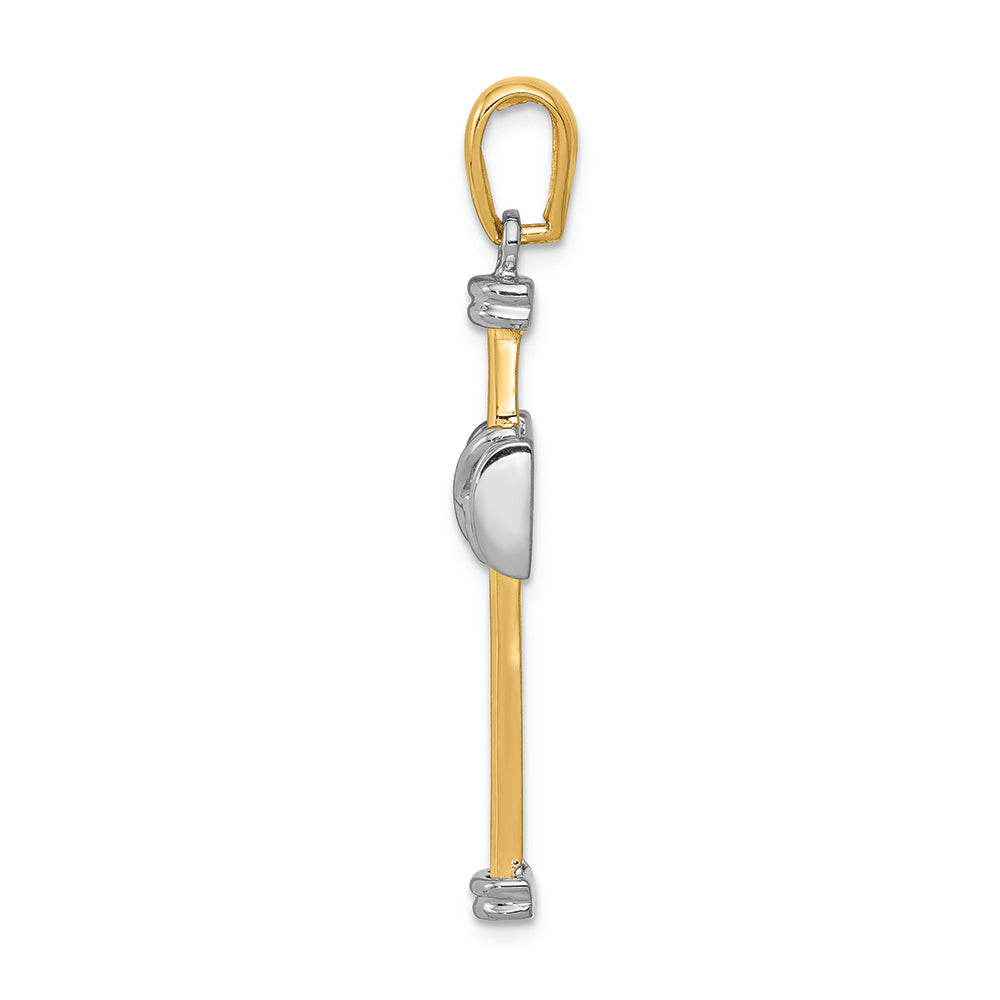 FJC Finejewelers 14k Two-tone Gold Fancy Cross Charm