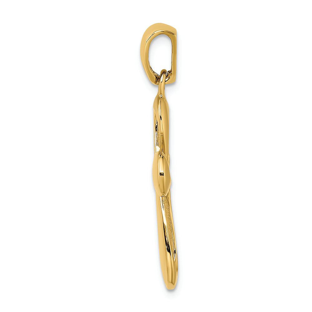 FJC Finejewelers 14k Yellow Gold Polished Cross Charm