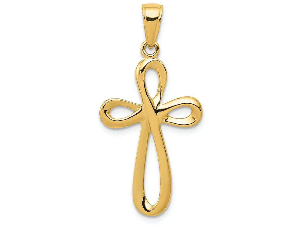 FJC Finejewelers 14k Yellow Gold Polished Cross Charm